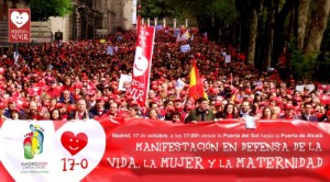 Demonstrație prolife organizată de HazteOir (Madrid)
